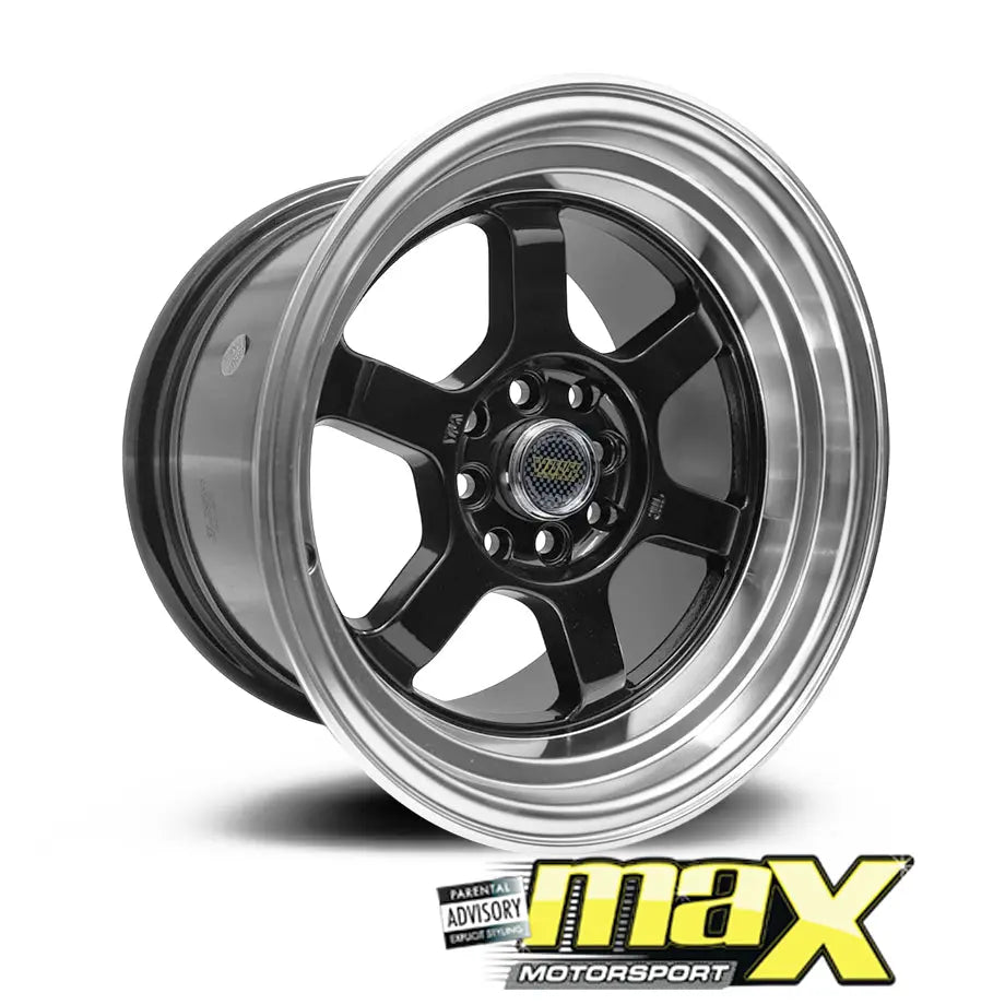 15 Inch Mag Wheel - MX6022 V.olk Deep Dish Wheels - 4x100 / 4x114.3 PCD Max Motorsport