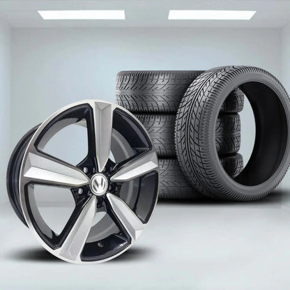 15 Inch  MX057-5 Audi RS Style Wheel & Tyre Combo (5x100 PCD) Max Motorsport