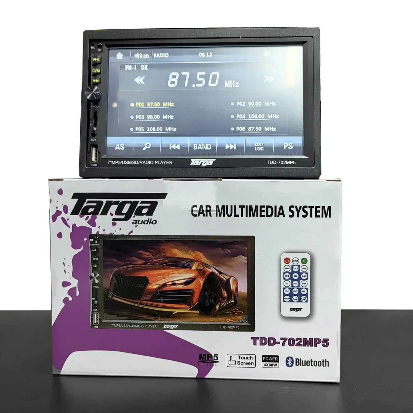 Targa TDD-702MP5 7″ MP5 Media Player with Mirror Link +FREE Number Plate Reverse Camera (Copy) Targa